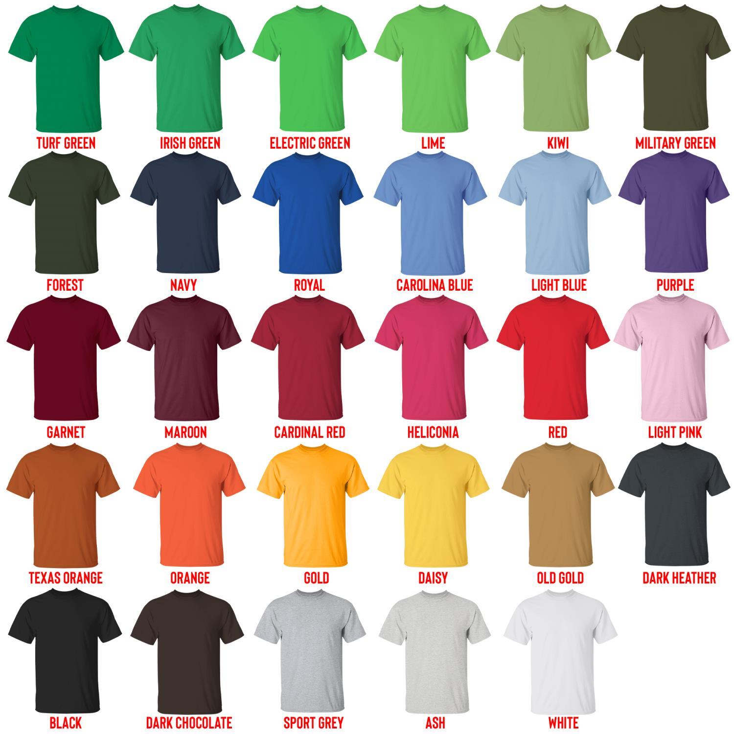 t shirt color chart - Hannah Montana Merch