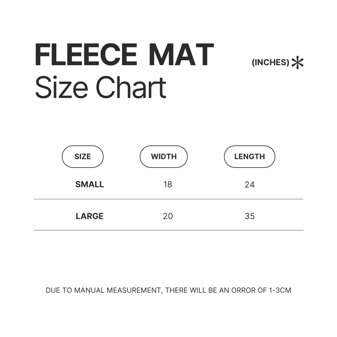 Fleece Mat Size Chart - Hannah Montana Merch