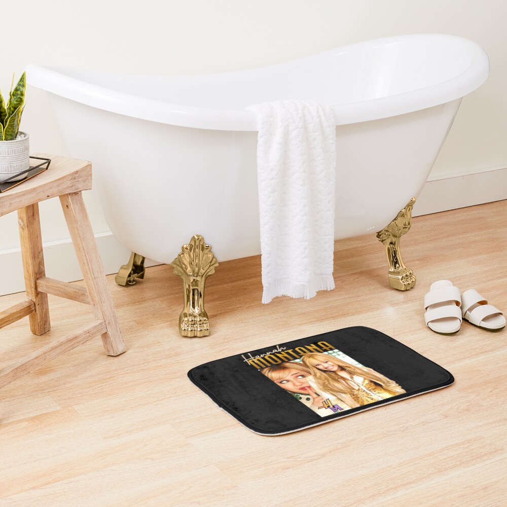 Hannah Montana Golden Vintage Design Bath Mat - Image 2