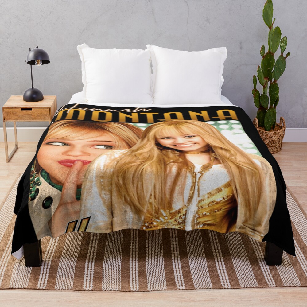 Hannah Montana Golden Vintage Design Throw Blanket