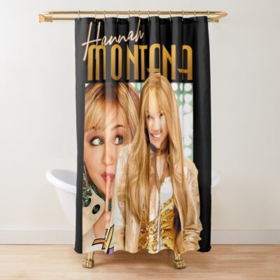 Hannah Montana Golden Vintage Design Shower Curtain