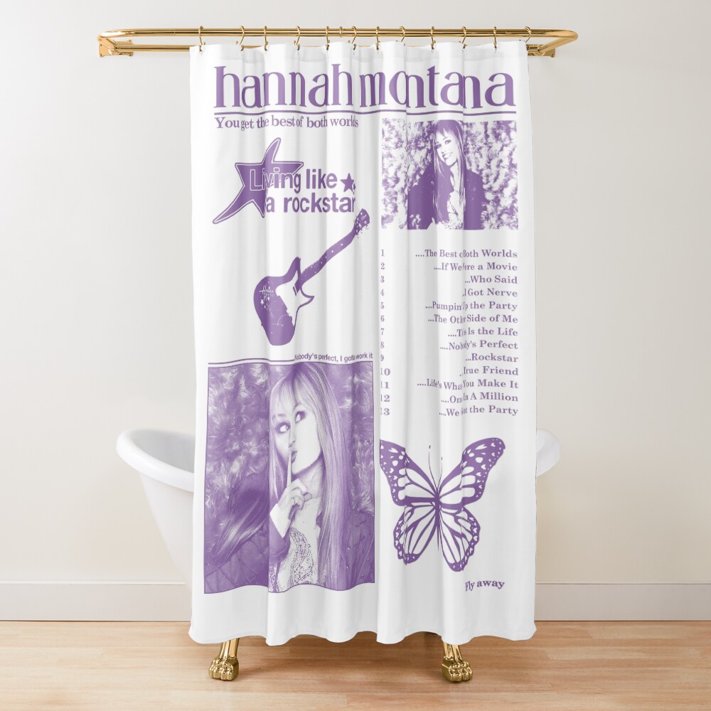 Hannah Montana Y2k Merch Shower Curtain
