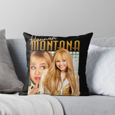 Hannah Montana Golden Vintage Design Throw Pillow