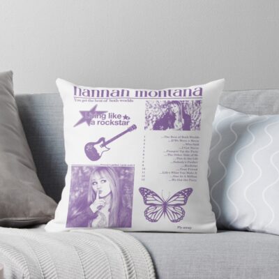 Hannah Montana Y2k Merch Throw Pillow